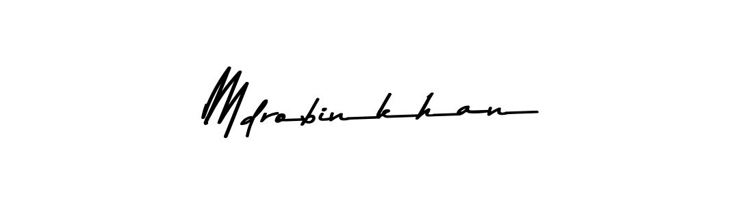 The best way (Asem Kandis PERSONAL USE) to make a short signature is to pick only two or three words in your name. The name Mdrobinkhan include a total of six letters. For converting this name. Mdrobinkhan signature style 9 images and pictures png