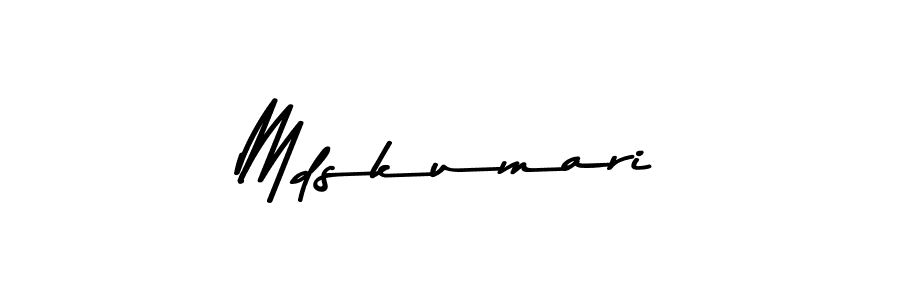 Make a beautiful signature design for name Mdskumari. With this signature (Asem Kandis PERSONAL USE) style, you can create a handwritten signature for free. Mdskumari signature style 9 images and pictures png