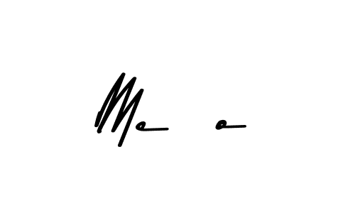 How to make Meño name signature. Use Asem Kandis PERSONAL USE style for creating short signs online. This is the latest handwritten sign. Meño signature style 9 images and pictures png