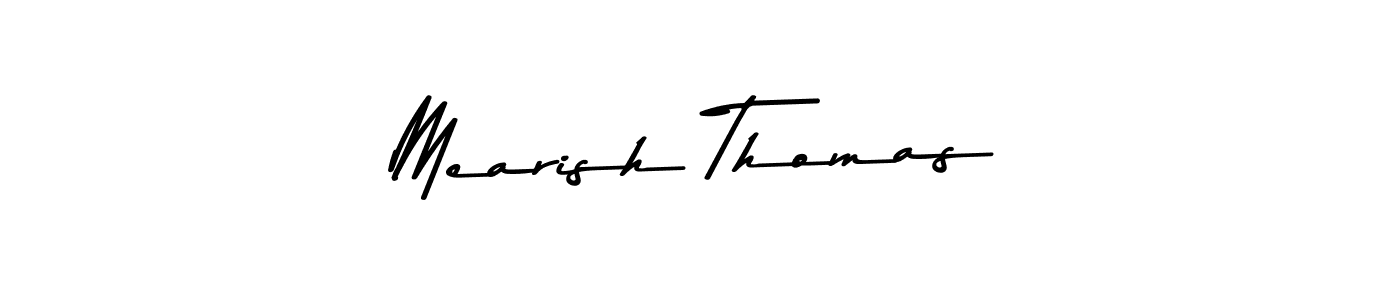 The best way (Asem Kandis PERSONAL USE) to make a short signature is to pick only two or three words in your name. The name Mearish Thomas include a total of six letters. For converting this name. Mearish Thomas signature style 9 images and pictures png