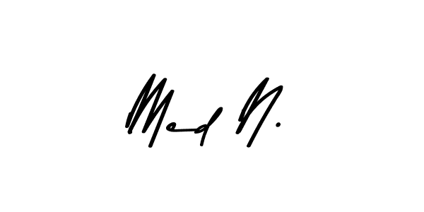 Use a signature maker to create a handwritten signature online. With this signature software, you can design (Asem Kandis PERSONAL USE) your own signature for name Med N.. Med N. signature style 9 images and pictures png