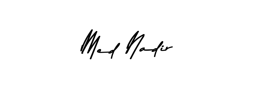 Create a beautiful signature design for name Med Nadir. With this signature (Asem Kandis PERSONAL USE) fonts, you can make a handwritten signature for free. Med Nadir signature style 9 images and pictures png