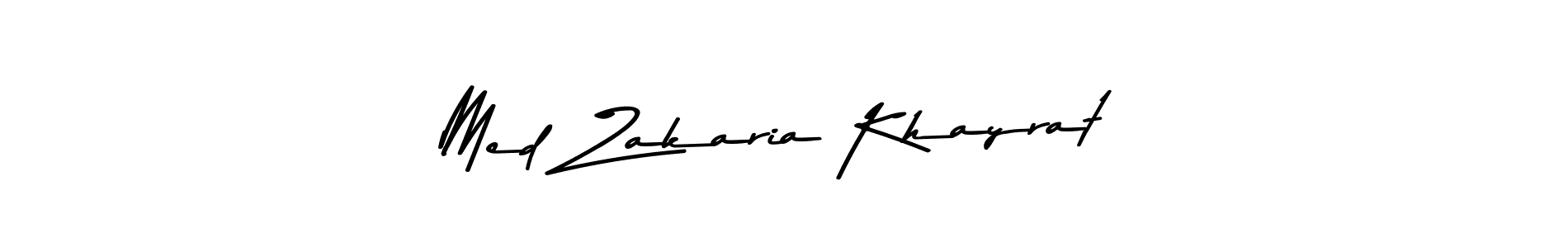 Create a beautiful signature design for name Med Zakaria Khayrat. With this signature (Asem Kandis PERSONAL USE) fonts, you can make a handwritten signature for free. Med Zakaria Khayrat signature style 9 images and pictures png