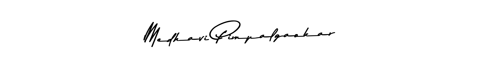 This is the best signature style for the Medhavi Pimpalgaokar name. Also you like these signature font (Asem Kandis PERSONAL USE). Mix name signature. Medhavi Pimpalgaokar signature style 9 images and pictures png