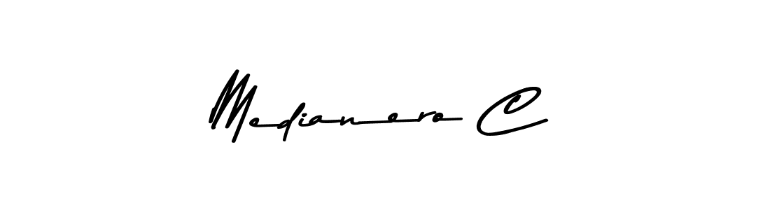 Create a beautiful signature design for name Medianero C. With this signature (Asem Kandis PERSONAL USE) fonts, you can make a handwritten signature for free. Medianero C signature style 9 images and pictures png