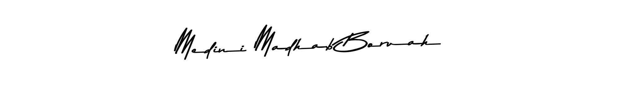 Create a beautiful signature design for name Medini Madhab Boruah. With this signature (Asem Kandis PERSONAL USE) fonts, you can make a handwritten signature for free. Medini Madhab Boruah signature style 9 images and pictures png