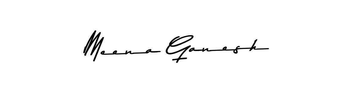 Use a signature maker to create a handwritten signature online. With this signature software, you can design (Asem Kandis PERSONAL USE) your own signature for name Meena Ganesh. Meena Ganesh signature style 9 images and pictures png