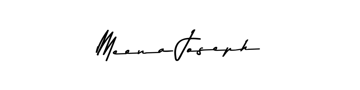 Meena Joseph stylish signature style. Best Handwritten Sign (Asem Kandis PERSONAL USE) for my name. Handwritten Signature Collection Ideas for my name Meena Joseph. Meena Joseph signature style 9 images and pictures png