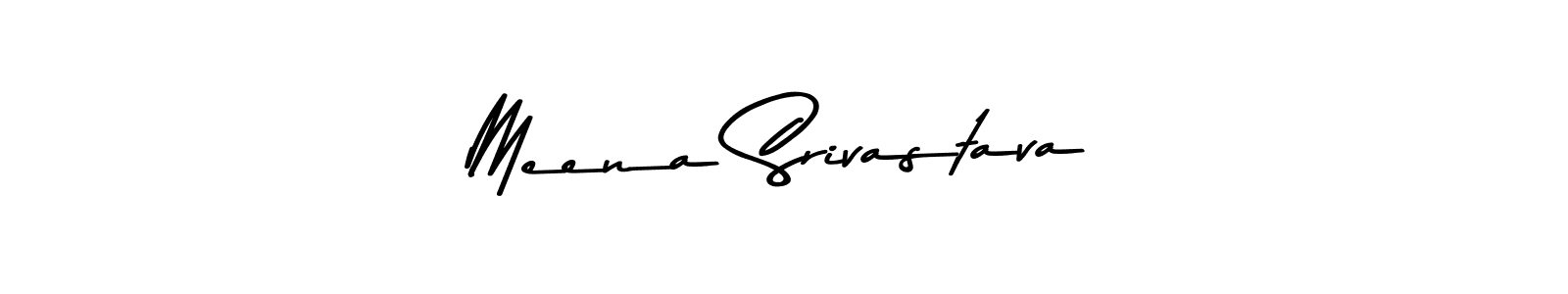 Make a beautiful signature design for name Meena Srivastava. With this signature (Asem Kandis PERSONAL USE) style, you can create a handwritten signature for free. Meena Srivastava signature style 9 images and pictures png