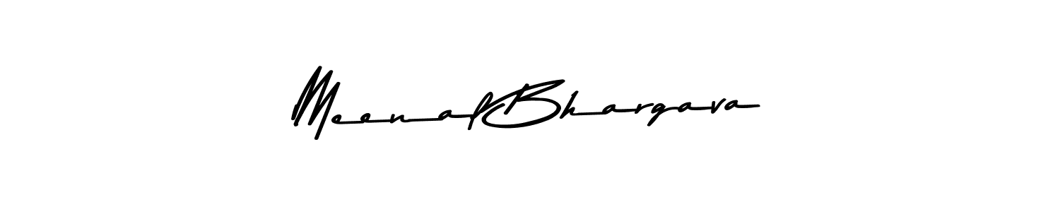 How to make Meenal Bhargava name signature. Use Asem Kandis PERSONAL USE style for creating short signs online. This is the latest handwritten sign. Meenal Bhargava signature style 9 images and pictures png