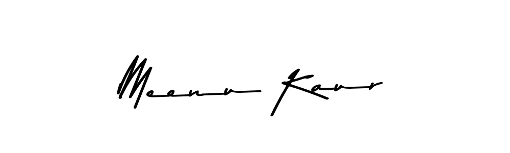 Create a beautiful signature design for name Meenu Kaur. With this signature (Asem Kandis PERSONAL USE) fonts, you can make a handwritten signature for free. Meenu Kaur signature style 9 images and pictures png