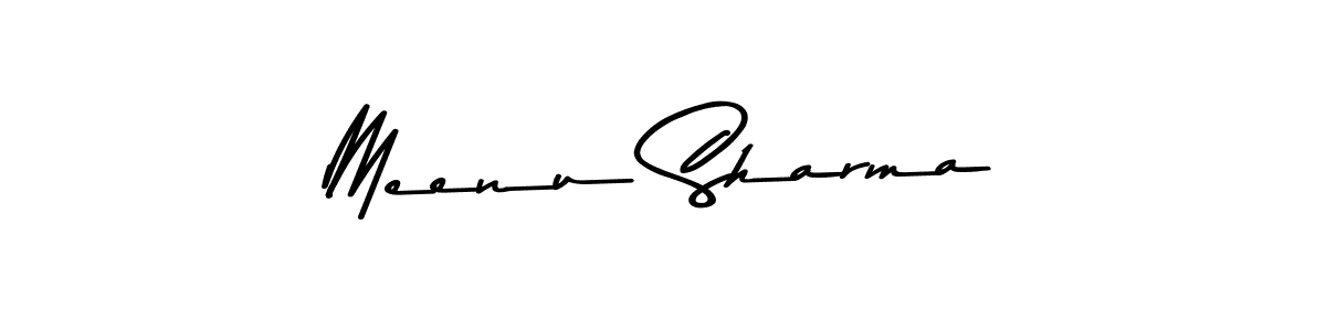 How to make Meenu Sharma name signature. Use Asem Kandis PERSONAL USE style for creating short signs online. This is the latest handwritten sign. Meenu Sharma signature style 9 images and pictures png