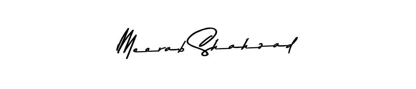 Create a beautiful signature design for name Meerab Shahzad. With this signature (Asem Kandis PERSONAL USE) fonts, you can make a handwritten signature for free. Meerab Shahzad signature style 9 images and pictures png