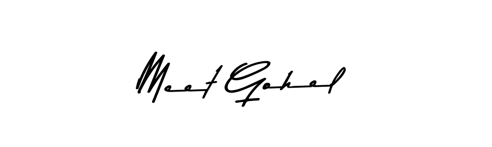 Use a signature maker to create a handwritten signature online. With this signature software, you can design (Asem Kandis PERSONAL USE) your own signature for name Meet Gohel. Meet Gohel signature style 9 images and pictures png