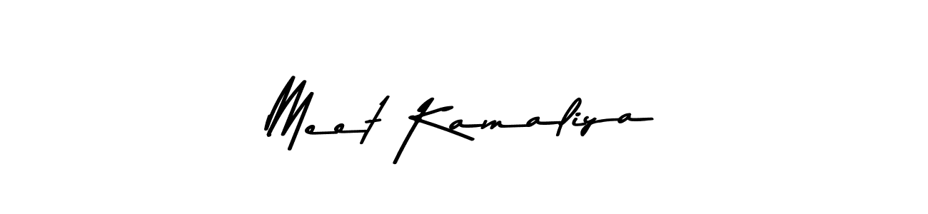 Design your own signature with our free online signature maker. With this signature software, you can create a handwritten (Asem Kandis PERSONAL USE) signature for name Meet Kamaliya. Meet Kamaliya signature style 9 images and pictures png