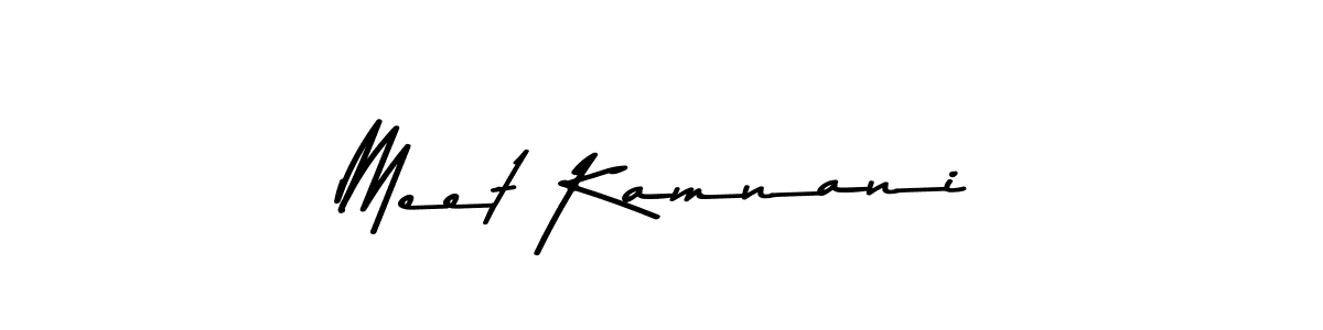 How to make Meet Kamnani name signature. Use Asem Kandis PERSONAL USE style for creating short signs online. This is the latest handwritten sign. Meet Kamnani signature style 9 images and pictures png