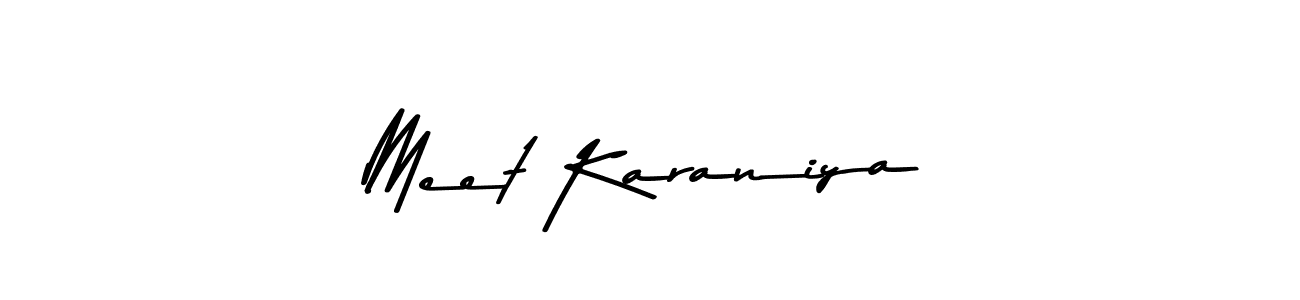 This is the best signature style for the Meet Karaniya name. Also you like these signature font (Asem Kandis PERSONAL USE). Mix name signature. Meet Karaniya signature style 9 images and pictures png