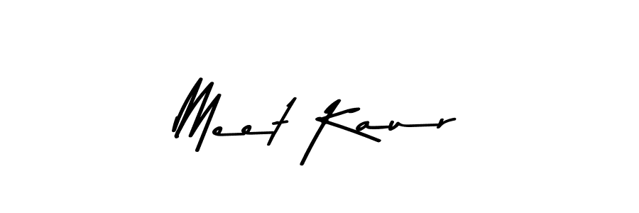 Create a beautiful signature design for name Meet Kaur. With this signature (Asem Kandis PERSONAL USE) fonts, you can make a handwritten signature for free. Meet Kaur signature style 9 images and pictures png