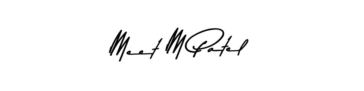 This is the best signature style for the Meet M Patel name. Also you like these signature font (Asem Kandis PERSONAL USE). Mix name signature. Meet M Patel signature style 9 images and pictures png