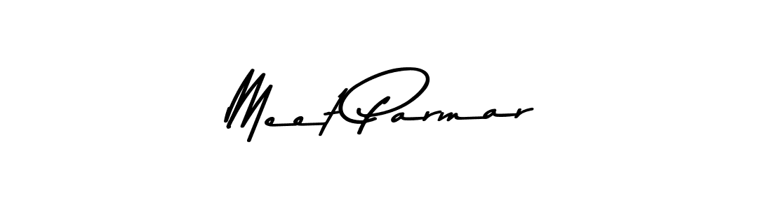 Create a beautiful signature design for name Meet Parmar. With this signature (Asem Kandis PERSONAL USE) fonts, you can make a handwritten signature for free. Meet Parmar signature style 9 images and pictures png