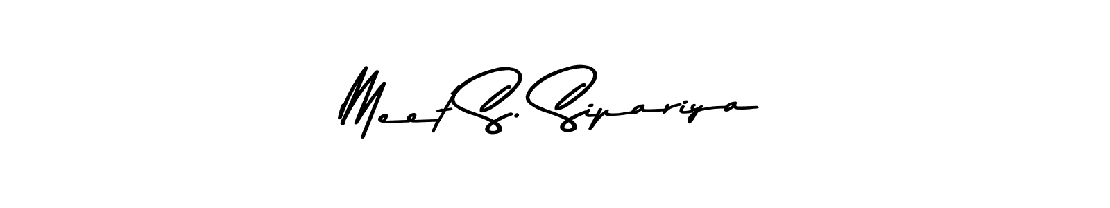 Create a beautiful signature design for name Meet S. Sipariya. With this signature (Asem Kandis PERSONAL USE) fonts, you can make a handwritten signature for free. Meet S. Sipariya signature style 9 images and pictures png