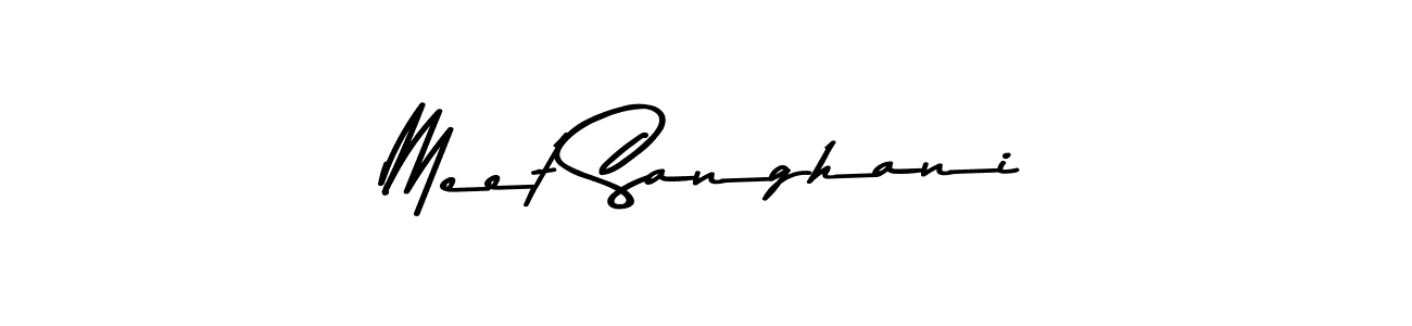 Meet Sanghani stylish signature style. Best Handwritten Sign (Asem Kandis PERSONAL USE) for my name. Handwritten Signature Collection Ideas for my name Meet Sanghani. Meet Sanghani signature style 9 images and pictures png