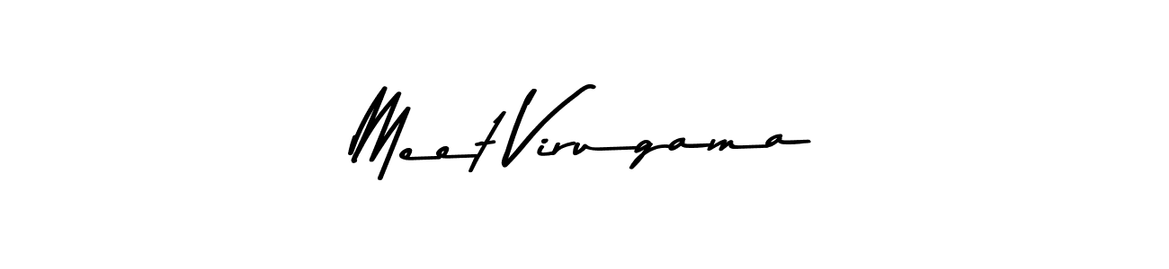 How to make Meet Virugama name signature. Use Asem Kandis PERSONAL USE style for creating short signs online. This is the latest handwritten sign. Meet Virugama signature style 9 images and pictures png