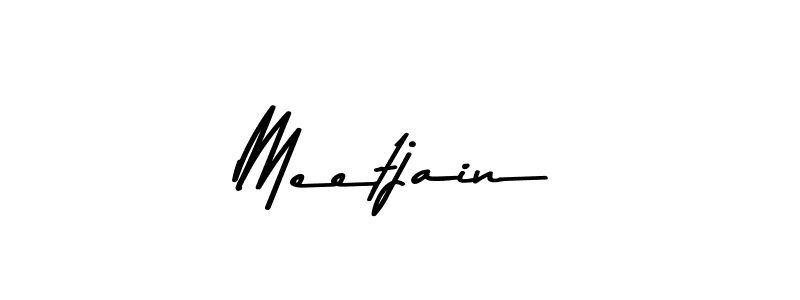 How to make Meetjain name signature. Use Asem Kandis PERSONAL USE style for creating short signs online. This is the latest handwritten sign. Meetjain signature style 9 images and pictures png