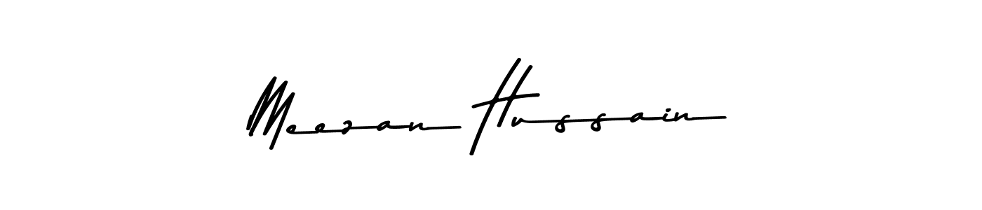 Meezan Hussain stylish signature style. Best Handwritten Sign (Asem Kandis PERSONAL USE) for my name. Handwritten Signature Collection Ideas for my name Meezan Hussain. Meezan Hussain signature style 9 images and pictures png