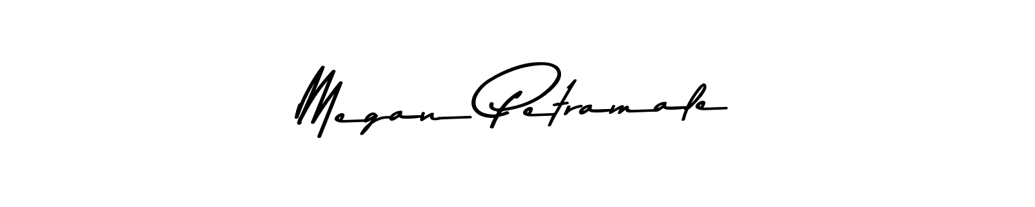 This is the best signature style for the Megan Petramale name. Also you like these signature font (Asem Kandis PERSONAL USE). Mix name signature. Megan Petramale signature style 9 images and pictures png
