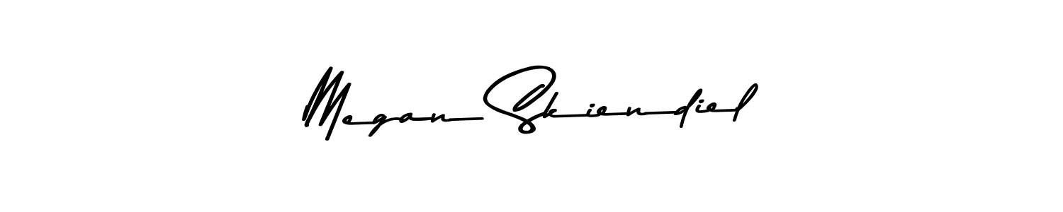 Create a beautiful signature design for name Megan Skiendiel. With this signature (Asem Kandis PERSONAL USE) fonts, you can make a handwritten signature for free. Megan Skiendiel signature style 9 images and pictures png