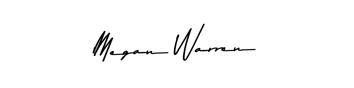 How to make Megan Warren name signature. Use Asem Kandis PERSONAL USE style for creating short signs online. This is the latest handwritten sign. Megan Warren signature style 9 images and pictures png