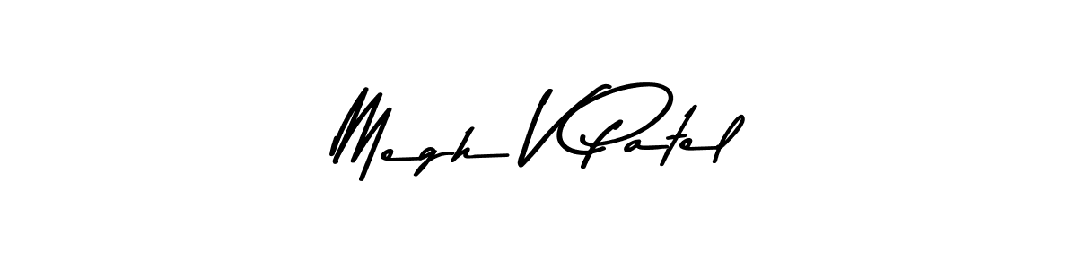 Also You can easily find your signature by using the search form. We will create Megh V Patel name handwritten signature images for you free of cost using Asem Kandis PERSONAL USE sign style. Megh V Patel signature style 9 images and pictures png