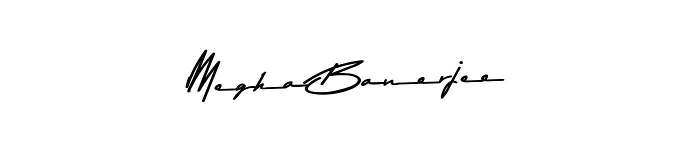 Create a beautiful signature design for name Megha Banerjee. With this signature (Asem Kandis PERSONAL USE) fonts, you can make a handwritten signature for free. Megha Banerjee signature style 9 images and pictures png