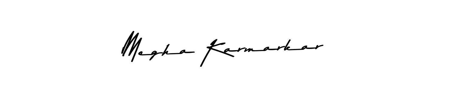 Asem Kandis PERSONAL USE is a professional signature style that is perfect for those who want to add a touch of class to their signature. It is also a great choice for those who want to make their signature more unique. Get Megha Karmarkar name to fancy signature for free. Megha Karmarkar signature style 9 images and pictures png