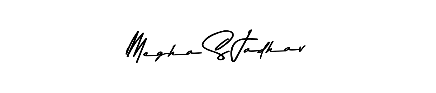 if you are searching for the best signature style for your name Megha S Jadhav. so please give up your signature search. here we have designed multiple signature styles  using Asem Kandis PERSONAL USE. Megha S Jadhav signature style 9 images and pictures png