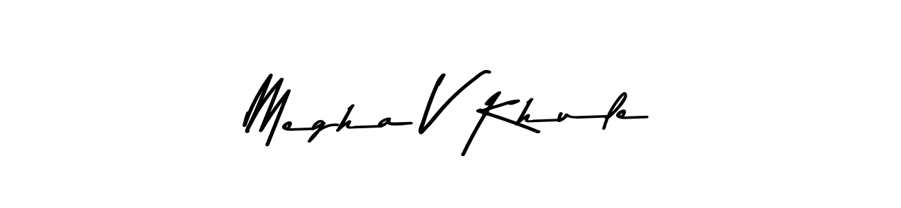 Also You can easily find your signature by using the search form. We will create Megha V Khule name handwritten signature images for you free of cost using Asem Kandis PERSONAL USE sign style. Megha V Khule signature style 9 images and pictures png