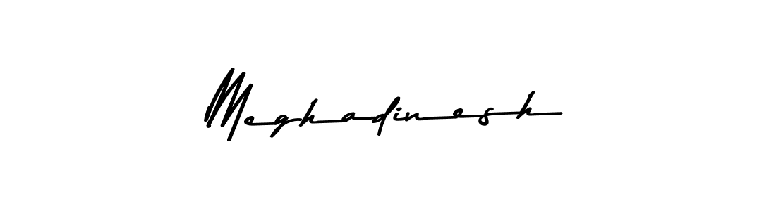Use a signature maker to create a handwritten signature online. With this signature software, you can design (Asem Kandis PERSONAL USE) your own signature for name Meghadinesh. Meghadinesh signature style 9 images and pictures png