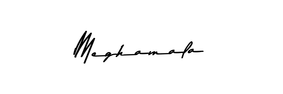 Design your own signature with our free online signature maker. With this signature software, you can create a handwritten (Asem Kandis PERSONAL USE) signature for name Meghamala. Meghamala signature style 9 images and pictures png