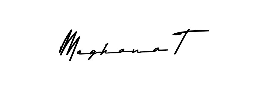 The best way (Asem Kandis PERSONAL USE) to make a short signature is to pick only two or three words in your name. The name Meghana T include a total of six letters. For converting this name. Meghana T signature style 9 images and pictures png