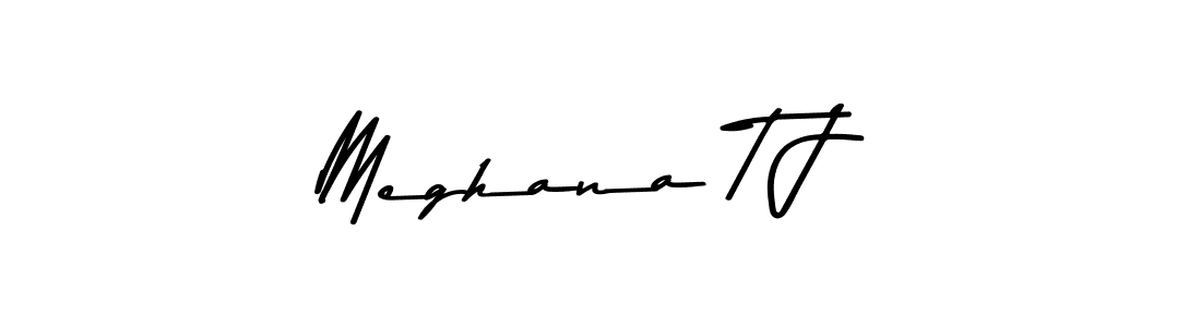 Make a beautiful signature design for name Meghana T J. Use this online signature maker to create a handwritten signature for free. Meghana T J signature style 9 images and pictures png