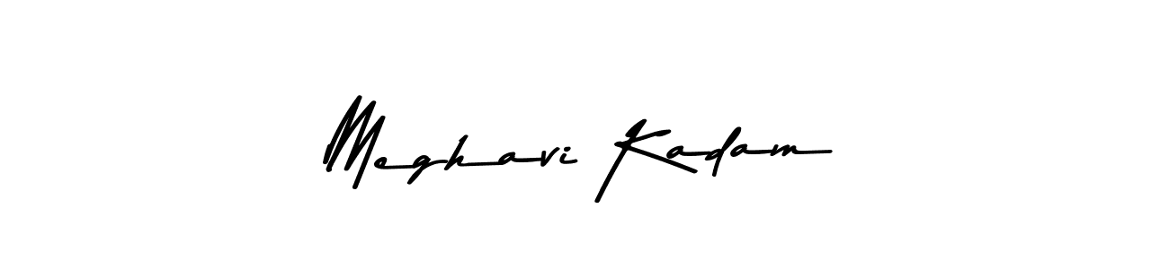 How to make Meghavi Kadam name signature. Use Asem Kandis PERSONAL USE style for creating short signs online. This is the latest handwritten sign. Meghavi Kadam signature style 9 images and pictures png