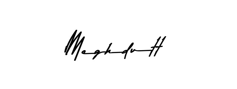 Use a signature maker to create a handwritten signature online. With this signature software, you can design (Asem Kandis PERSONAL USE) your own signature for name Meghdutt. Meghdutt signature style 9 images and pictures png