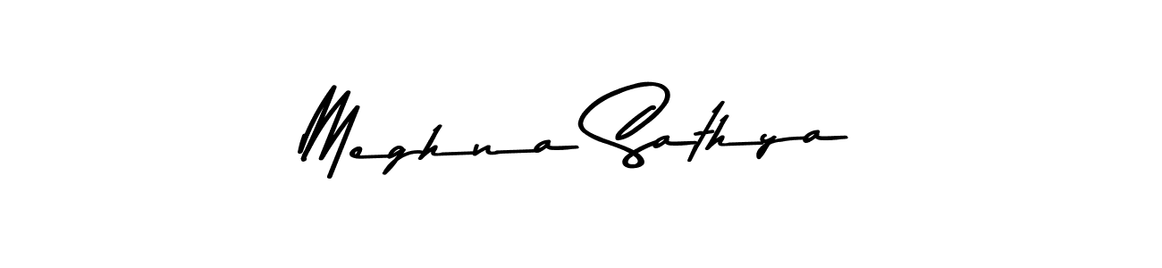 How to make Meghna Sathya signature? Asem Kandis PERSONAL USE is a professional autograph style. Create handwritten signature for Meghna Sathya name. Meghna Sathya signature style 9 images and pictures png
