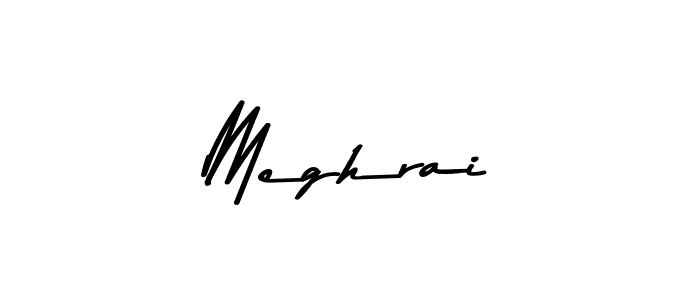 How to make Meghrai name signature. Use Asem Kandis PERSONAL USE style for creating short signs online. This is the latest handwritten sign. Meghrai signature style 9 images and pictures png