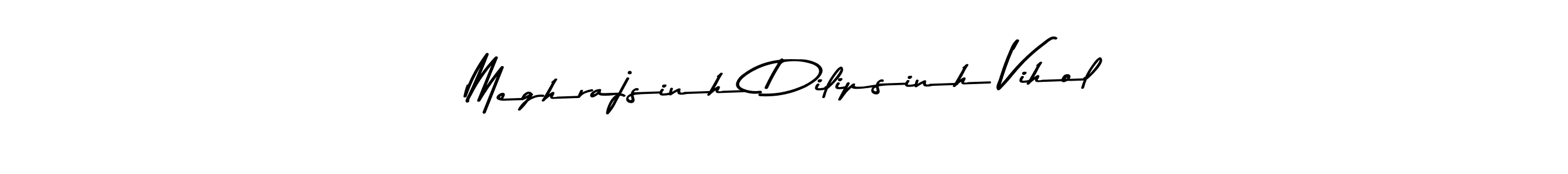 Use a signature maker to create a handwritten signature online. With this signature software, you can design (Asem Kandis PERSONAL USE) your own signature for name Meghrajsinh Dilipsinh Vihol. Meghrajsinh Dilipsinh Vihol signature style 9 images and pictures png