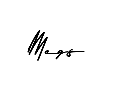 Make a beautiful signature design for name Megs. With this signature (Asem Kandis PERSONAL USE) style, you can create a handwritten signature for free. Megs signature style 9 images and pictures png