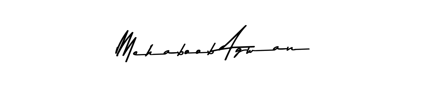 Design your own signature with our free online signature maker. With this signature software, you can create a handwritten (Asem Kandis PERSONAL USE) signature for name Mehaboob Agwan. Mehaboob Agwan signature style 9 images and pictures png