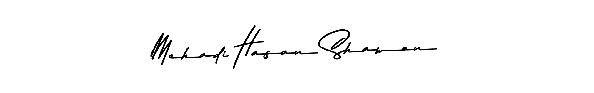 You should practise on your own different ways (Asem Kandis PERSONAL USE) to write your name (Mehadi Hasan Shawon) in signature. don't let someone else do it for you. Mehadi Hasan Shawon signature style 9 images and pictures png