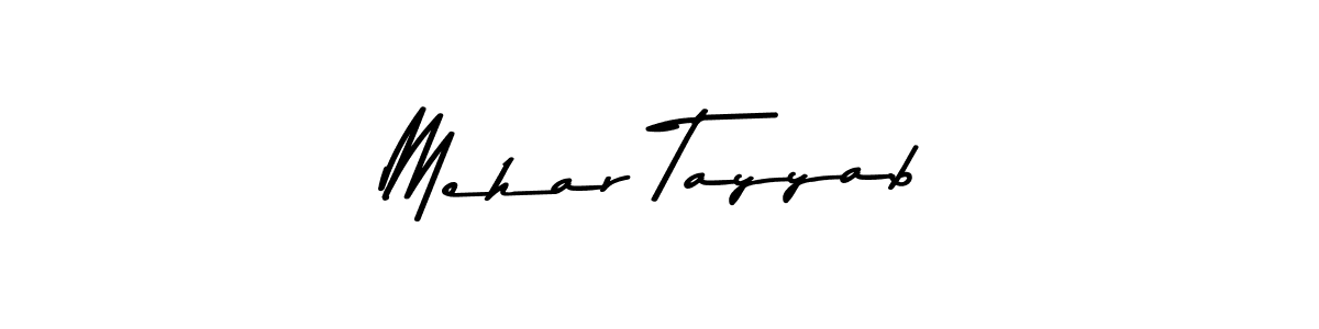 Create a beautiful signature design for name Mehar Tayyab. With this signature (Asem Kandis PERSONAL USE) fonts, you can make a handwritten signature for free. Mehar Tayyab signature style 9 images and pictures png